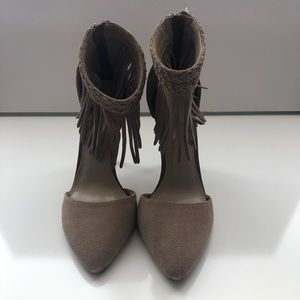 Steve Madden Taupe Faux Suede Heels